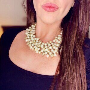 Layered Pearl Choker Necklace